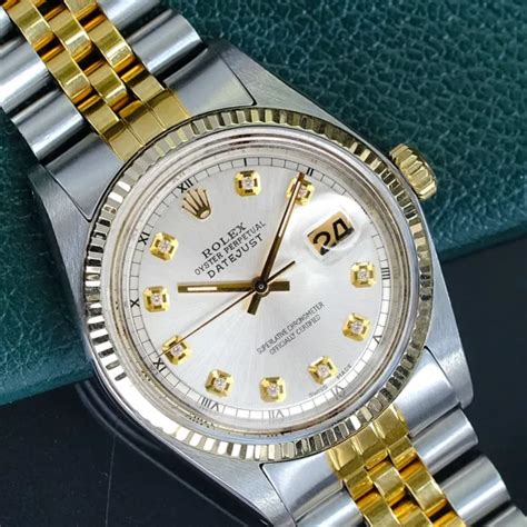 rolex datejust 36 1601 oro/acciaio blu orologio da uomo/unisex|rolex datejust 36.